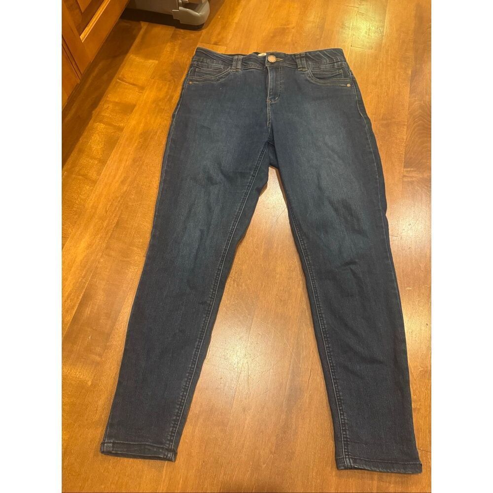 Democracy Ab Solution Technology Jeans Womens Size 10 Dark Wash Skinny Ankle Str